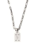 Dolce & Gabbana collier chaine à pendentif logo - Argent - thumbnail