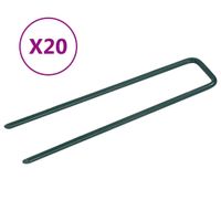 VidaXL Kunstgraspennen 20 st u-vormig ijzer