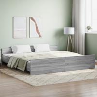 Bedframe met hoofd- en voeteneinde grijs sonoma 180x200 cm