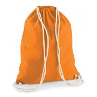 Sporten/zwemmen/festival gymtas met rijgkoord - oranje - 46 x 37 cm - 100% katoen