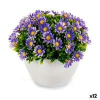 Decoratieve plant Ibergarden Plastic Margriet 14 x 13 x 14 cm (12 Stuks)