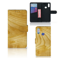 Samsung Galaxy A10s Book Style Case Licht Hout - thumbnail