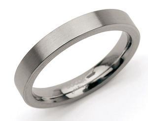 Boccia 0120-01 Ring Titanium zilverkleurig 3,2 mm Maat 54