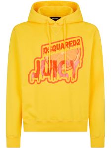 DSQUARED2 hoodie en coton à imprimé graphique - Jaune