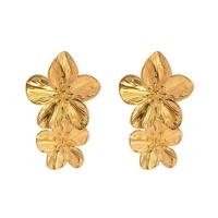 Grote Gouden Bloem oorbellen