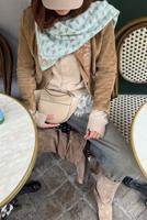 Guest In Residence shawl Wild Rag A25210AL almond/seaglass