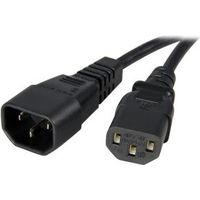 StarTech.com 1 m standaard voedingskabelverlenging voor computer C14 naar C13