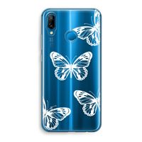 White butterfly: Huawei P20 Lite Transparant Hoesje