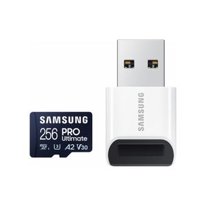 Samsung 256GB Micro SD Pro Ultimate UHS-I U3 A2 V30 200MB/s geheugenkaart met kaartlezer