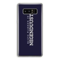Blijve plakken in Negenduust: Samsung Galaxy Note 8 Transparant Hoesje Blijve plakken in Negenduust: Samsung Galaxy Note 8 Transparant Hoesje
