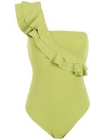 Clube Bossa maillot de bain asymétrique à volant - Vert