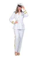 Luxe Navy Officier Kostuum Wit Dames