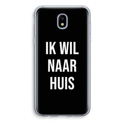 Ik wil naar huis - Zwart: Samsung Galaxy J5 (2017) Transparant Hoesje