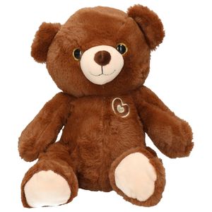 Pluche speelgoed knuffeldier Teddybeer donkerbruin van 28 cm