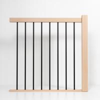 Black Beech Balustrade | Beukenhout met zwarte spijlen Black Beech Balustrade | Beukenhout met zwarte spijlen