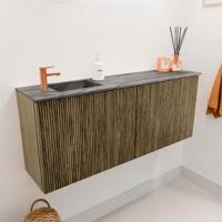 Toiletmeubel Mondiaz Joya Dlux | 100 cm | Meubelkleur Dusk | Faye wastafel Sombra Wasbak Links | 1 kraangat