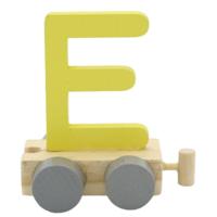 JeP kids houten treinletter E-geel