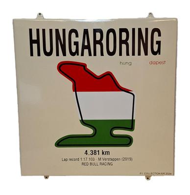 Hungaroring Circuit Emaille Bord - 50 x 50cm