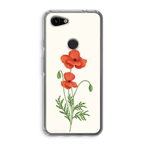Red poppy: Google Pixel 3a Transparant Hoesje
