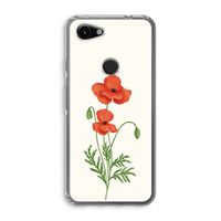 Red poppy: Google Pixel 3a Transparant Hoesje Red poppy: Google Pixel 3a Transparant Hoesje