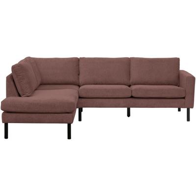 Leen Bakker - Hoekbank Collin Links - Terra - Stof - Rood - 195x247x81 Cm