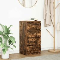 Dressoir 37,5x35x76 cm bewerkt hout gerookt eikenkleurig