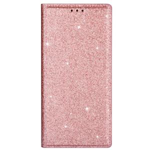 Samsung Galaxy A55 hoesje - Bookcase - Pasjeshouder - Portemonnee - Glitter - TPU - Rose Goud