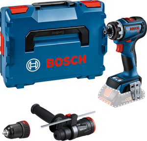 Bosch Blauw GSR 18V-90 FC Accuboormachine 18V | Zonder accu's en lader L-Boxx + GFA 18-M  en GFA 18-H - 06019K6204
