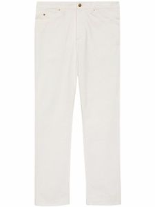 Gucci jean Horsebit à coupe droite - Blanc