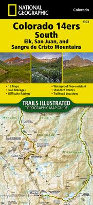 Wandelkaart 1303 Colorado 14ers Zuid | National Geographic