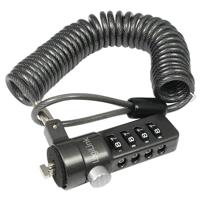 LogiLink PC/Notebook Combinatieslot (spiraalkabel), lengte 1,8m, zwart