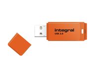 Integral 32GB USB3.0 DRIVE NEON ORANGE UP TO R-100 W-30 MBS USB flash drive USB Type-A 3.2 Gen 1 (3.1 Gen 1) Oranje - thumbnail