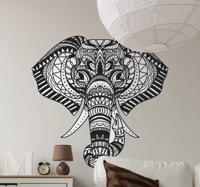Wilde dieren stickers olifant mandala - thumbnail