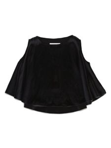 MM6 Maison Margiela Kids chemise sans manches à logo brodé - Noir