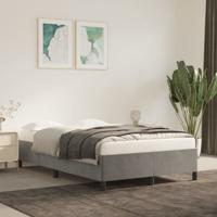 Bedframe zonder matras 120x200 cm fluweel lichtgrijs