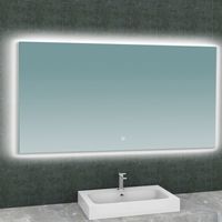 Badkamerspiegel Aqua Splash Luc Rechthoek Inclusief LED Verlichting Backlight 140 cm Aqua Splash - thumbnail