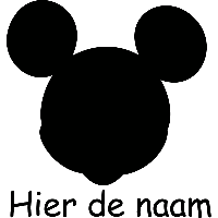 Mickey met naam - Muursticker