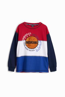 Driekleurig basketbalshirt - BLUE - 7/8