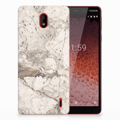 Nokia 1 Plus | TPU | Siliconen hoesje | Marmer Beige