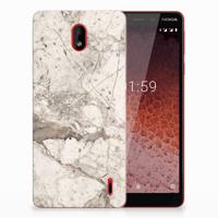 Nokia 1 Plus | TPU | Siliconen hoesje | Marmer Beige