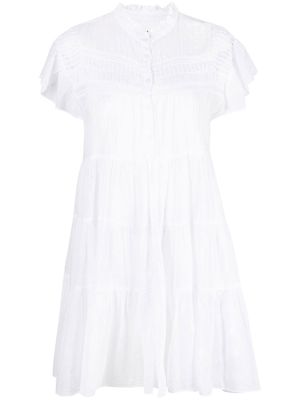 MARANT ÉTOILE robe Lanikaye à volants superposés - Blanc
