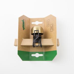 Qibbel Widek paperclip bel xxl nieuwzilver pvd goud all black op kaart