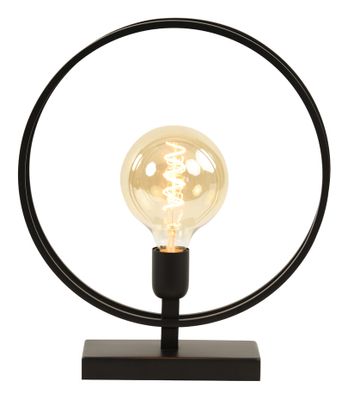 Light & Living Tafellamp 'Rudra' 35cm, mat zwart