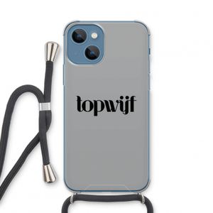 Topwijf Grijs Zwart: iPhone 13 mini Transparant Hoesje met koord