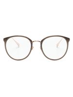 Linda Farrow lunettes de vue à monture ronde - Marron