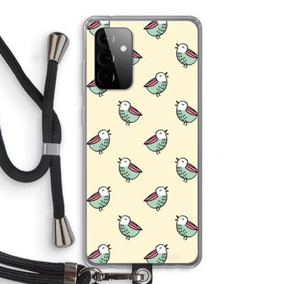 Vogeltjes: Samsung Galaxy A72 5G Transparant Hoesje met koord
