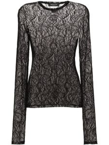 Fabiana Filippi semi-sheer lace blouse - Noir