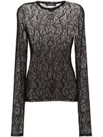 Fabiana Filippi semi-sheer lace blouse - Noir