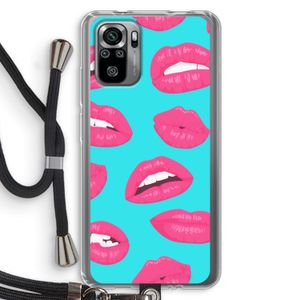 Bite my lip: Xiaomi Redmi Note 10S Transparant Hoesje met koord