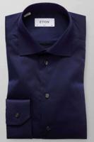 ETON Slim Fit Overhemd Marine, Effen